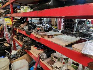 Shelf of Assorted Tractor Items