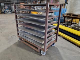 Heavy Duty Mobile Shelf Rack Trolley
