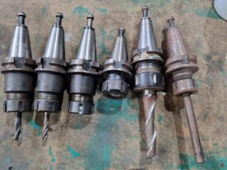 6x BT40 Type ER Collet Chuck Drill Tool Holders