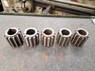 5 x Gear Hobber Cutters