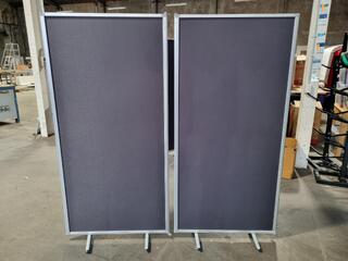 2x Boyd Visuals Mobile Freestanding Partitions