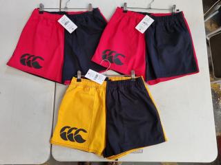 3x Canterbury Harlequin Cotton Shorts, Size 32