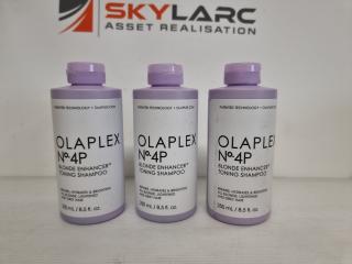 3 Olaplex No.4P Blonde Enhancer Toning Shampoos