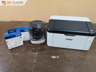 Brother B&W Office Laser Printer & Brother Label Printer