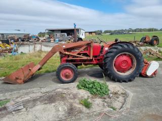 International B275 Tractor with Loader and Mower 