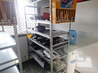 Shelving and Spark Plug Dispenser 