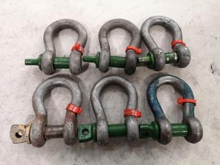 6x Lifting Bow Shackles, 4.75-Ton capacity