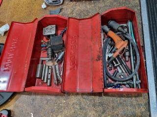 2x Steel Toolboxes w/ Contents