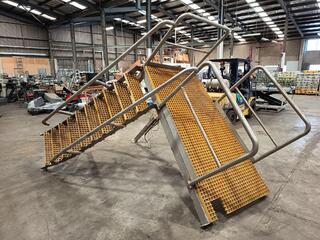 Industrial Access Platform with Stairs and Railings