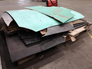 Assorted Offcut Sheets of Rubber, Cork, & Foam