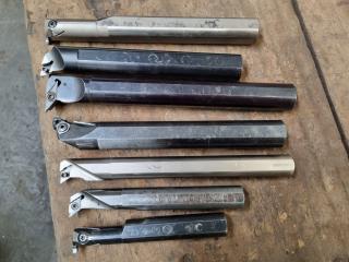 7x Lathe Boring Bars, Assorted Sizes