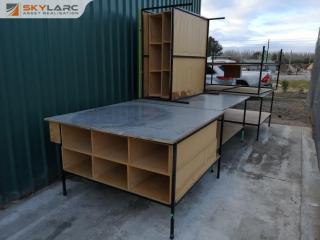 5 x Large Workshop Work Tables