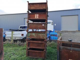 6x Heavy Duty Stackable Steel Industrial Storage Bins