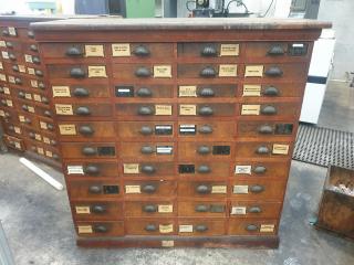 Vintage Timber Industrial Drawer Unit