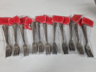 88x Stainless Steel Forks, New