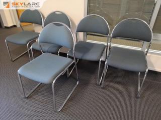 5x Stackable Office Reception Chairs by Formway