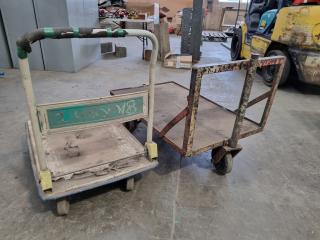 2x Workshop Platform Trolleys