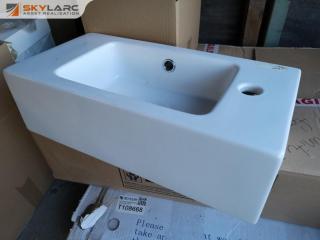 Gloss White Ceramic Bathroom Sink Basin