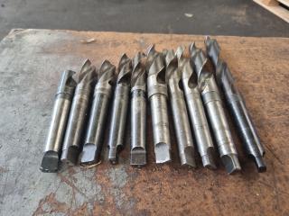 10 Assorted Morse Taper (MT3) Shank Drills