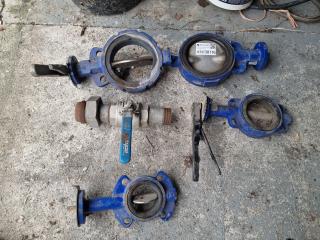 5 Assorted Butterfly Valves