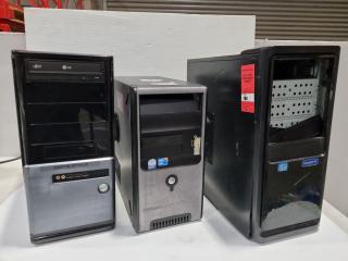 3x Assorted Older Model Desktop Computers w/ Intel Processors