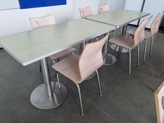 2x Cafe Tables w/ 6x Chairs