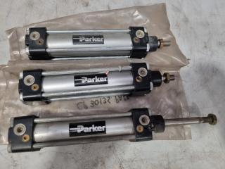 3x Pneumatic Cylinders by Schrader Bellows Parker