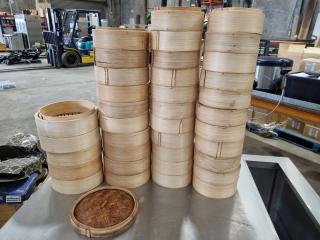 37x Bamboo Steamer Baskets