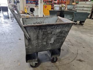 Heavy Duty Steel Scrap Material Bin Trolley