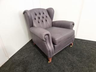 English Style Wingback Chair  - Leather