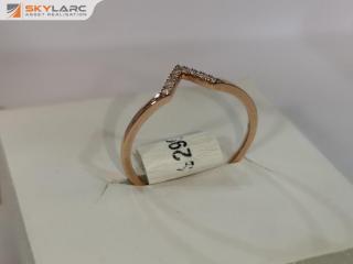 Natural Diamond V Stack Ring | 9k Rose Gold | ORE Exclusives