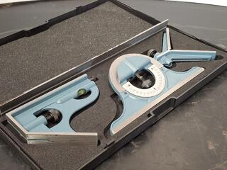 Combination square set in case