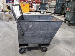 Heavy Duty Steel Scrap Material Bin Trolley