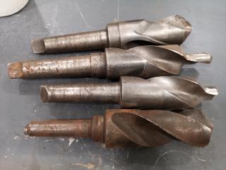 4x Morse Tapper Mill Drill Bits, Imperial Sizes