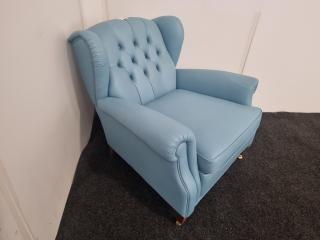 Reproduction English Style Wingback Chair (Baby Blue)