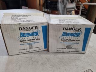 8x 1kg Bottles of Bluewater Stabilised Pool Chlorine Tablets