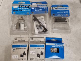 Assorted Shimano Branded Bike Parts, Brakes & Components