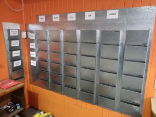 Custom Galvanised Steel A4 Size Wall Mount Bins for Office or Workshop