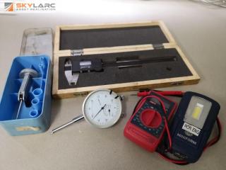 Caliper, Dial Gauges, Mini Multimeter, & More