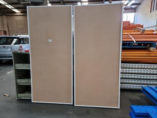 2 Rolling Wardrobe / Cupboard doors