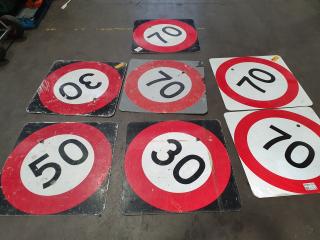 7 Aluminium Reflective Double Sided SPEED Road Signs