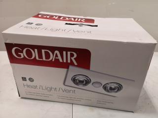 Goldair Bathroom Ceiling Heat/Light Vent Unit, New