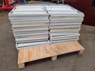 42x Spare Steel Shelving Panels, 665x560x26mm