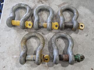 5x Bow Shackles, 8.5-ton Capacity