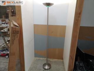 Quality Brushed Chrome Floor Standing Uplighter Light