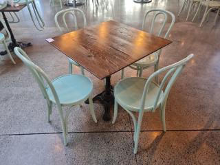 Cafe Table and 4 x Chairs