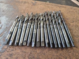 16 Assorted Morse Taper (MT1) Shank Drills