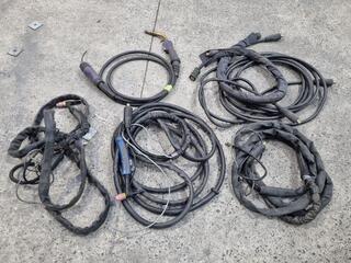 5x Assorted Welding Cables