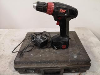 Skil 12V Cordless Drill w/ Battery, Charger & Case