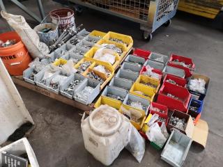 Pallet of Assorted Nuts, Bolts, Washers, & Other Fastening Hardware